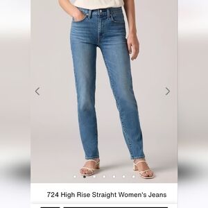 Levis 724 High Rise Straight Womens Jeans:27